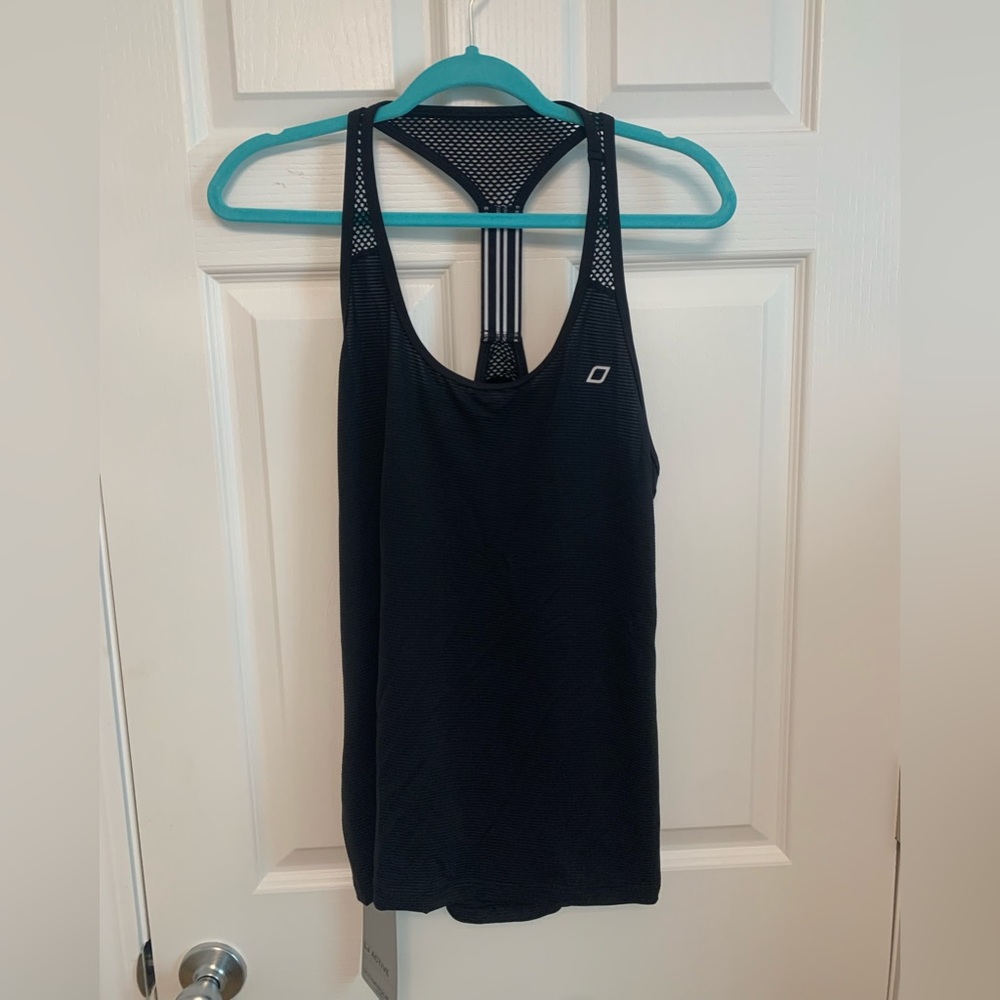 Lorna Jane Active black racer back tank top. New. XL